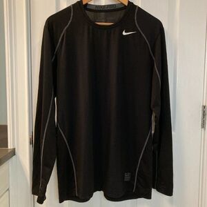 Nike Pro Dri-Fit Combat Fitted Athletic Long Sleeve Shirt Size Large